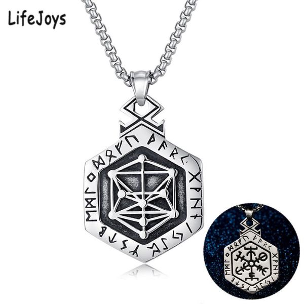 stainless steel viking vegvisir compass necklace kabala totem jewelry nordic runes odin necklace hexagon double sided pendant, Silver
stainless steel viking vegvisir compass necklace kabala totem jewelry nordic runes odin necklace hexagon double sided pendant, Silver