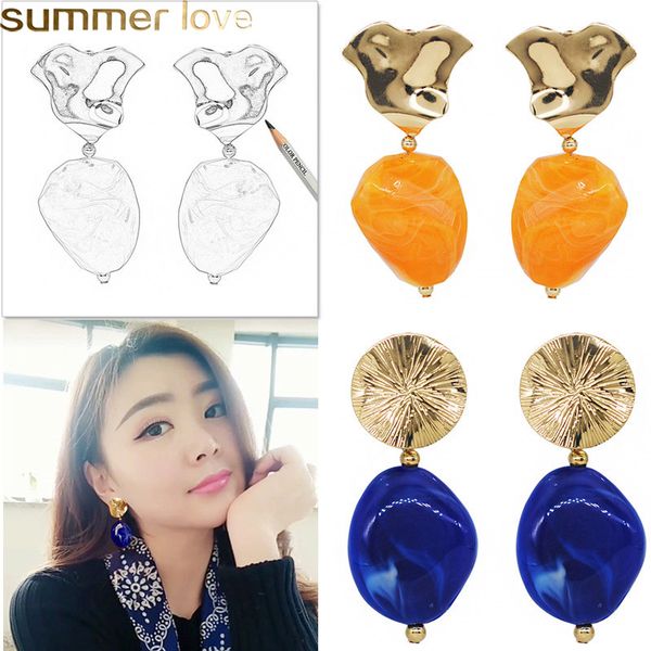 multi color acrylic earrings irregular big resin stone dangle earrings exaggerated metal irregular earring fashion jewelry, Silver
multi color acrylic earrings irregular big resin stone dangle earrings exaggerated metal irregular earring fashion jewelry, Silver