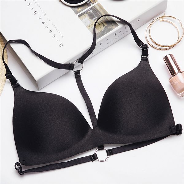 2019 summer women steel ring neck v gather adjustment small chest thickening sling beautiful back y card thin yoga bra, Black;white
2019 summer women steel ring neck v gather adjustment small chest thickening sling beautiful back y card thin yoga bra, Black;white