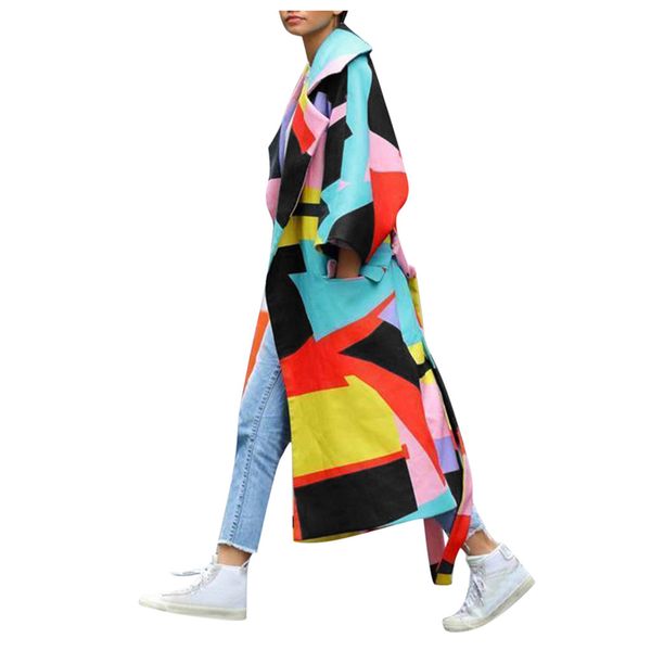 women open front printed cardigan suit long sleeve streetwear blouse coat long colorful coat casaco comprido, Black
women open front printed cardigan suit long sleeve streetwear blouse coat long colorful coat casaco comprido, Black