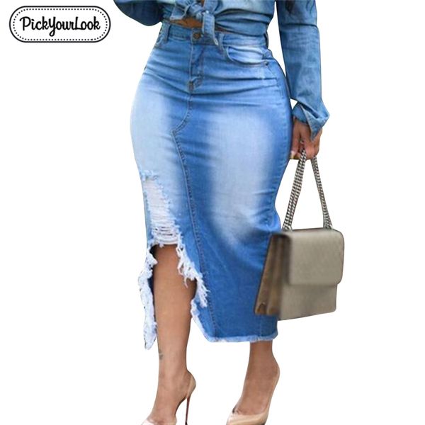 pickyourlook plus size denim skirt for women high waist ripped hole maxi skirt women vintage bodycon jeans lady skirt streetwear, Black
pickyourlook plus size denim skirt for women high waist ripped hole maxi skirt women vintage bodycon jeans lady skirt streetwear, Black