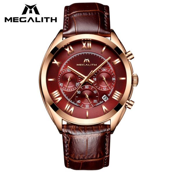megalith men's luxury watches waterproof chronograph brown leather quartz watch fashion business wrist watch man clock reloj, Slivery;brown
megalith men's luxury watches waterproof chronograph brown leather quartz watch fashion business wrist watch man clock reloj, Slivery;brown