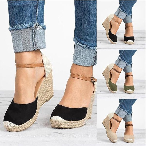 women shoes suede wedges high ankle sandals round toe casual shoes high slope round head sandals casual, Black;white
women shoes suede wedges high ankle sandals round toe casual shoes high slope round head sandals casual, Black;white