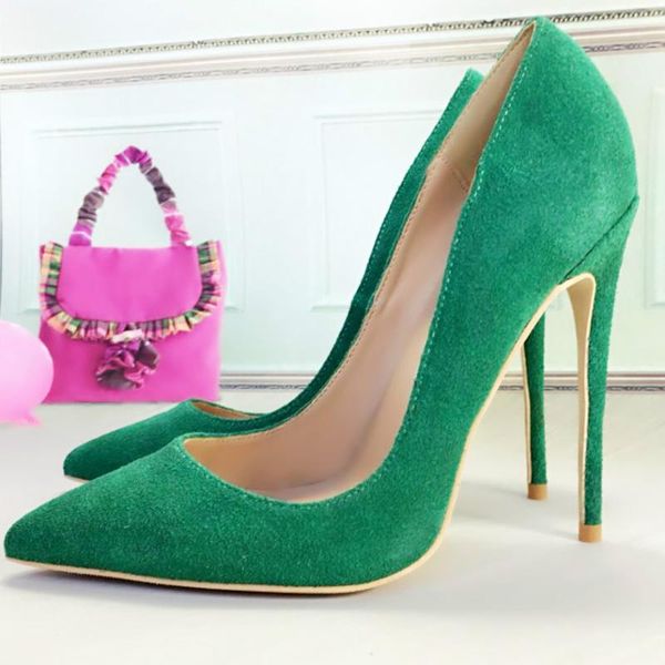 keshangjia suede leather footwear women pumps for wedding pointed high heels shoes 12cm stilettos, Black
keshangjia suede leather footwear women pumps for wedding pointed high heels shoes 12cm stilettos, Black