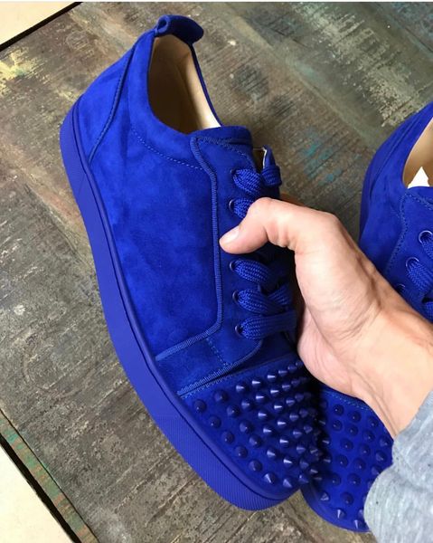 2019 italy luxury casual men,women blue suede leather sneakers low red bottom shoes fashion walking perfect party weddi, Black
2019 italy luxury casual men,women blue suede leather sneakers low red bottom shoes fashion walking perfect party weddi, Black
