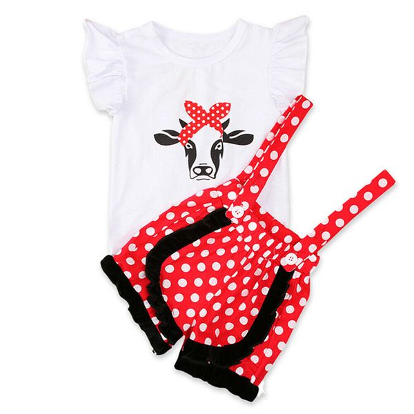 2-8t kids baby girl t-shirt tee polka dot strap shorts overalls 2pcs outfit red casual summer children girls clothes sets, White
2-8t kids baby girl t-shirt tee polka dot strap shorts overalls 2pcs outfit red casual summer children girls clothes sets, White