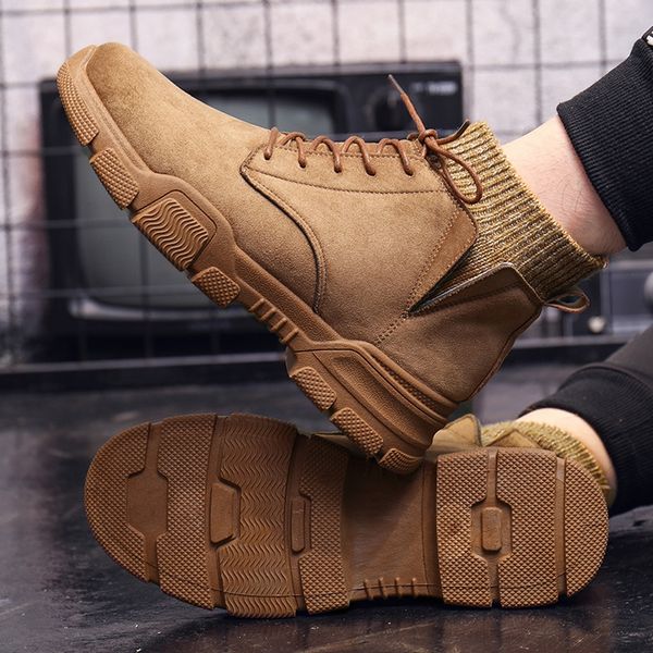 2019 brand skateboarding high anti-slippery brown sneakers fashion autumn winter mens suede socks boots male shoes, Black
2019 brand skateboarding high anti-slippery brown sneakers fashion autumn winter mens suede socks boots male shoes, Black