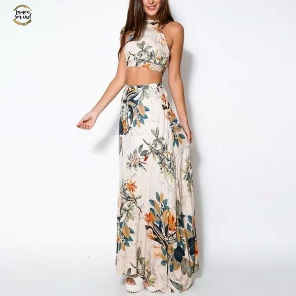 women summer dress 2 pcs set crop bodycon+long maxi skirt party floral print beach dresses vestidos, White
women summer dress 2 pcs set crop bodycon+long maxi skirt party floral print beach dresses vestidos, White