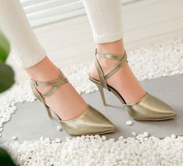 big small size 33 to 42 to 48 high heels pumps 9cm ladies cross strap silver heels nightclub party shoes summer designer heels, Black
big small size 33 to 42 to 48 high heels pumps 9cm ladies cross strap silver heels nightclub party shoes summer designer heels, Black