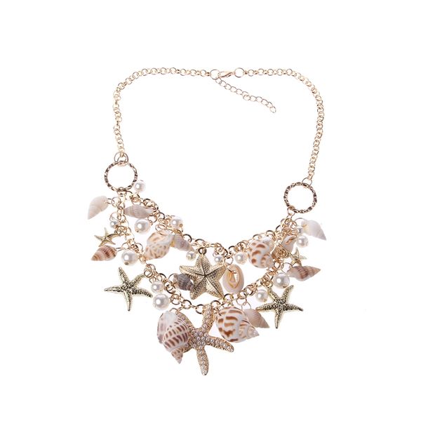 sea shell starfish faux pearl collar bib statement chunky necklace pendant women, Silver
sea shell starfish faux pearl collar bib statement chunky necklace pendant women, Silver