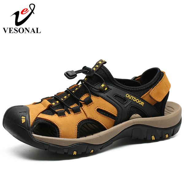 vesonal genuine leather casual sandals male for men shoes 2018 summer walking sneakers beach sandalias elastic band 7239, Black
vesonal genuine leather casual sandals male for men shoes 2018 summer walking sneakers beach sandalias elastic band 7239, Black