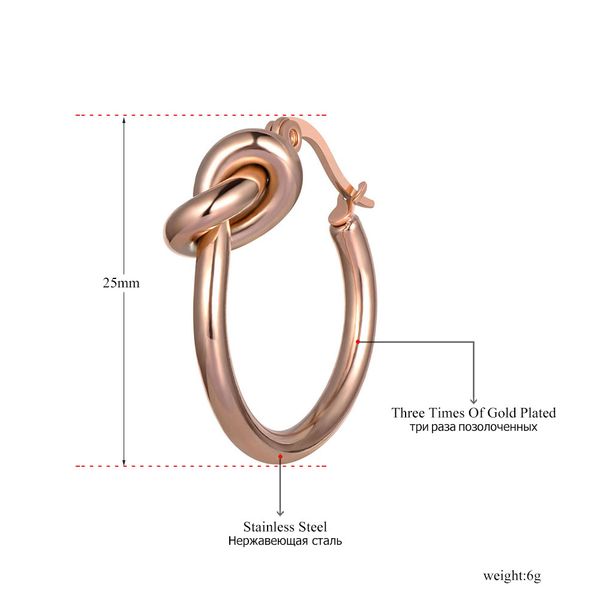 lokaer original design rose gold stainless steel knotted hoop earrings trendy bohemia office earrings for women girls e19282, Golden;silver
lokaer original design rose gold stainless steel knotted hoop earrings trendy bohemia office earrings for women girls e19282, Golden;silver