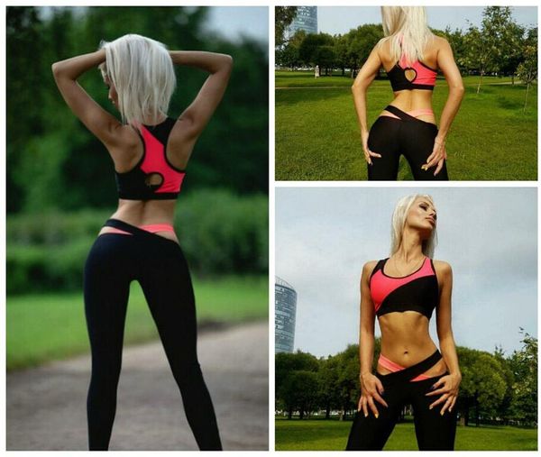 good quality 2pcs women yoga sets fitness halter bra+pants leggings set gym workout sports wear leggings running clothing, White;red
good quality 2pcs women yoga sets fitness halter bra+pants leggings set gym workout sports wear leggings running clothing, White;red