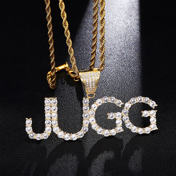 custom name zircon iced out letters chain pendants & necklaces for men hip hop jewelry with gold silver tennis chain
custom name zircon iced out letters chain pendants & necklaces for men hip hop jewelry with gold silver tennis chain