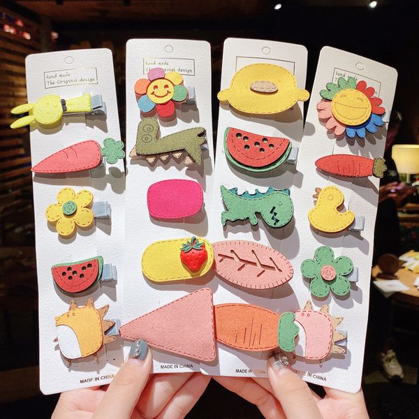5pcs/set cute baby girls cartoon fruit colorful hair clips sweet flannel head wear hair accessories, Slivery;white
5pcs/set cute baby girls cartoon fruit colorful hair clips sweet flannel head wear hair accessories, Slivery;white