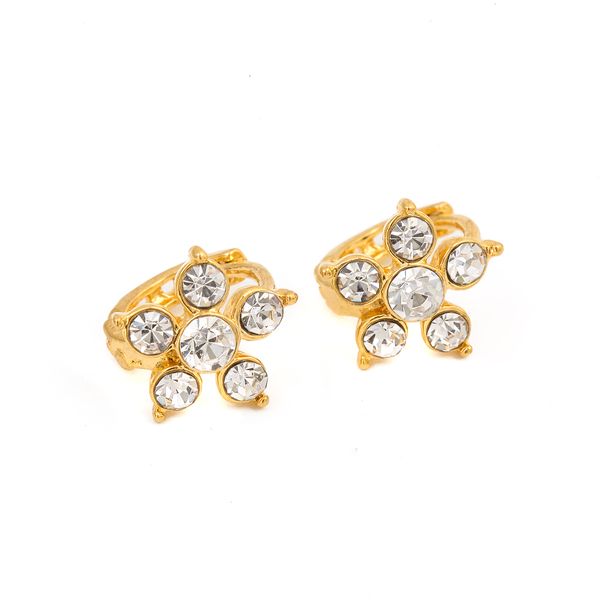 24k gold color new fashion elegant women stone forever classic style star flower earrings jewelry, Golden;silver
24k gold color new fashion elegant women stone forever classic style star flower earrings jewelry, Golden;silver