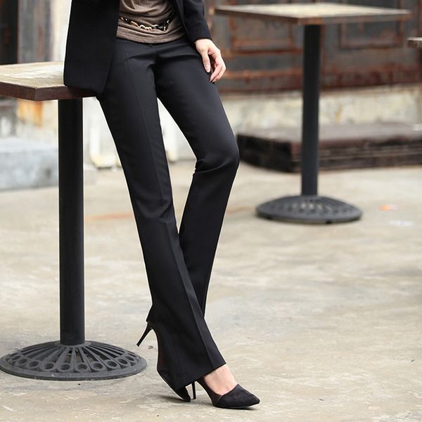 office women pants 2020 summer autumn plus size lady slim high waist black korea business woman female wide leg trousers, Black;white
office women pants 2020 summer autumn plus size lady slim high waist black korea business woman female wide leg trousers, Black;white