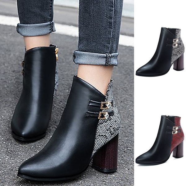 women's shoes ladies fashion pointed boots casual elegant high heels ladies shoes woman party wedding pumps single short boots, Black
women's shoes ladies fashion pointed boots casual elegant high heels ladies shoes woman party wedding pumps single short boots, Black