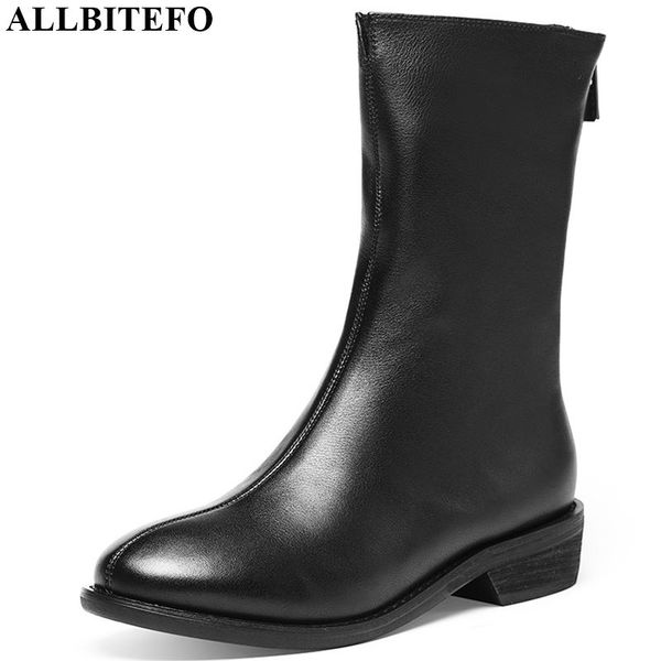 allbitefo genuine leather women boots pure color autumn winter ankle boots comfortable fashion girls leisure, Black
allbitefo genuine leather women boots pure color autumn winter ankle boots comfortable fashion girls leisure, Black