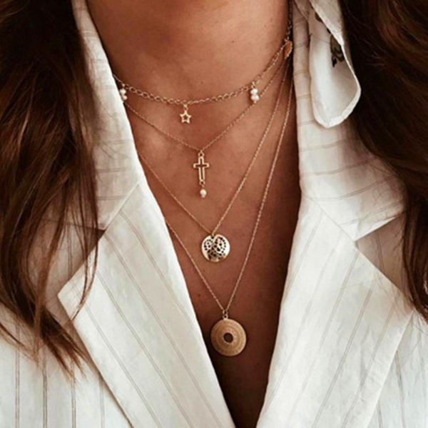 pentagram coin necklace cross women layered necklaces hip hop chain collier femme acier inoxydable cadenas de oro goth jewelry, Silver
pentagram coin necklace cross women layered necklaces hip hop chain collier femme acier inoxydable cadenas de oro goth jewelry, Silver