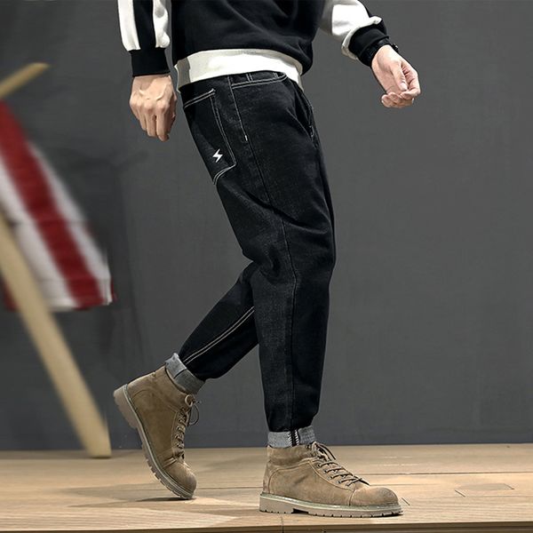 fashion streetwear black men jeans flash printed harem jeans korean style big size 28-42 elastic hip hop men pencil pants, Blue
fashion streetwear black men jeans flash printed harem jeans korean style big size 28-42 elastic hip hop men pencil pants, Blue
