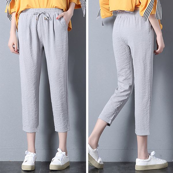 casual summer trousers women elastic waist cropped trousers bottoms sports wear pants pantalon verano 2019 mujer#by25, Black;white
casual summer trousers women elastic waist cropped trousers bottoms sports wear pants pantalon verano 2019 mujer#by25, Black;white