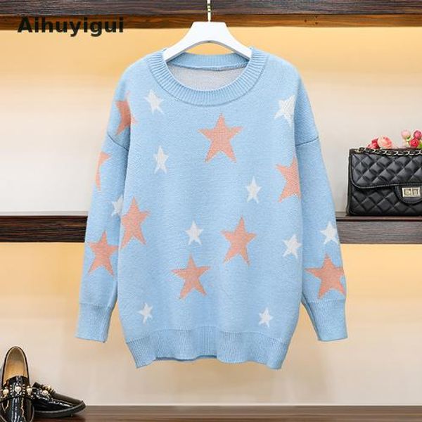 aihuyigui pentagram round neck pullover sweater winter loose sweater pull jumpers oversized winter thick sweaters hs687, White;black
aihuyigui pentagram round neck pullover sweater winter loose sweater pull jumpers oversized winter thick sweaters hs687, White;black