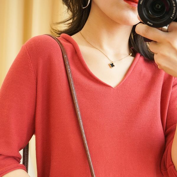 pure cotton t- cotton t- female v-neck 2020 half sleeve loose knit shirt thin solid color casual base shirt top, White
pure cotton t- cotton t- female v-neck 2020 half sleeve loose knit shirt thin solid color casual base shirt top, White