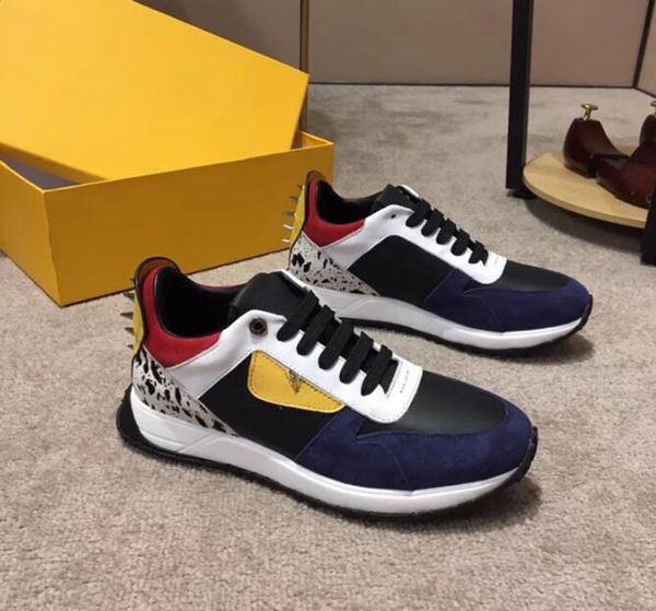 2019 designer men sneakers fd luxury fun fur platform shoes genuine leather gift mens women shoe racer sports casual boots des chaussures3, Black 
2019 designer men sneakers fd luxury fun fur platform shoes genuine leather gift mens women shoe racer sports casual boots des chaussures3, Black