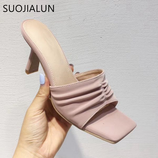 suojialun 2020 summer women sandal design slippers thin high heel slides fashion folds casual outdoor slip on slipper, Black
suojialun 2020 summer women sandal design slippers thin high heel slides fashion folds casual outdoor slip on slipper, Black