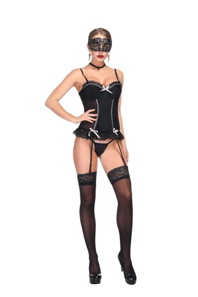 women's charming black sheer mesh floral lace plastic bone elastic chemise spaghetti straps bustier corset lingerie, Black;white
women's charming black sheer mesh floral lace plastic bone elastic chemise spaghetti straps bustier corset lingerie, Black;white
