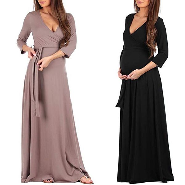 elegant maternity dress bow long dress adjustable belt for pregnant women party maternity clothes, White
elegant maternity dress bow long dress adjustable belt for pregnant women party maternity clothes, White