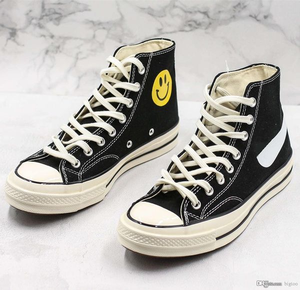 new chinatown market x 1970s chuck smiling face all canvas shoes smile star designer skate shoes men women casual sneakers chaussures, White;red
new chinatown market x 1970s chuck smiling face all canvas shoes smile star designer skate shoes men women casual sneakers chaussures, White;red