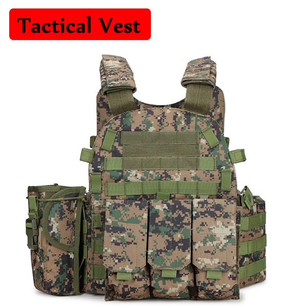 outdoor paintball 6094 tactical vest hunting cs protection body armor amry combat training vest, Camo;black
outdoor paintball 6094 tactical vest hunting cs protection body armor amry combat training vest, Camo;black