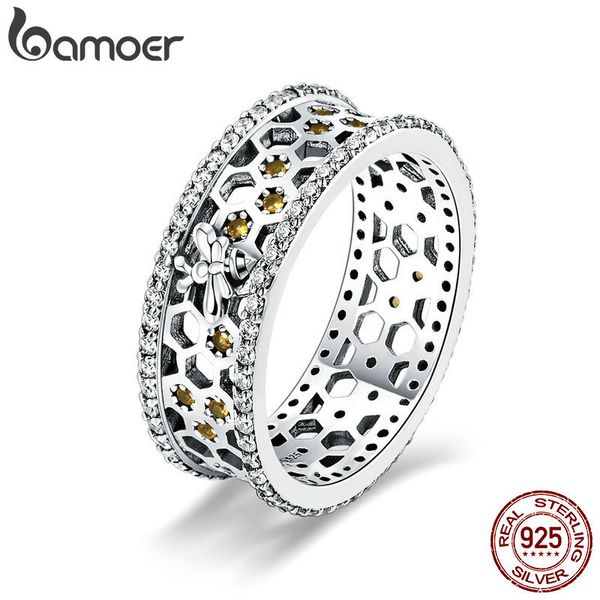 bamoer 925 sterling silver stackable ring charming honey hive bee wide finger rings for women sterling silver jewelry scr391, Golden;silver
bamoer 925 sterling silver stackable ring charming honey hive bee wide finger rings for women sterling silver jewelry scr391, Golden;silver