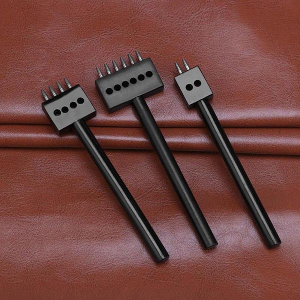 5mm diy leather craft punching tool 2/4/6 prong hole row circular cut stitched hole spacing drilling leather craft tool
5mm diy leather craft punching tool 2/4/6 prong hole row circular cut stitched hole spacing drilling leather craft tool