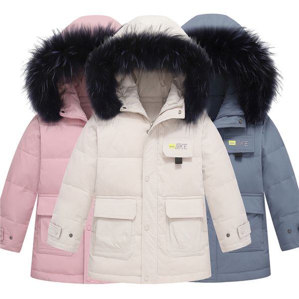 30 degree 2019 kids thick warm duck down jackets coat winter boys girl clothes children parka real fur long hooded outerwear, Blue;gray
30 degree 2019 kids thick warm duck down jackets coat winter boys girl clothes children parka real fur long hooded outerwear, Blue;gray