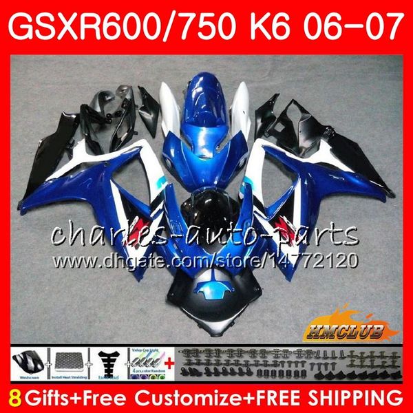 

body stock blue for suzuki gsx r600 gsx-r750 gsxr-600 gsxr600 06-07 8hc.73 gsx r750 gsxr 600 750 06 07 k6 gsxr750 2006 2007 fairing kit