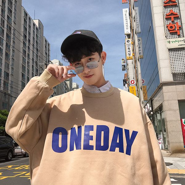 2019 spring and autumn couple round neck loose port wind trend sweatshirt youth handsome shirt men white pink / khaki s-2xl, Black
2019 spring and autumn couple round neck loose port wind trend sweatshirt youth handsome shirt men white pink / khaki s-2xl, Black