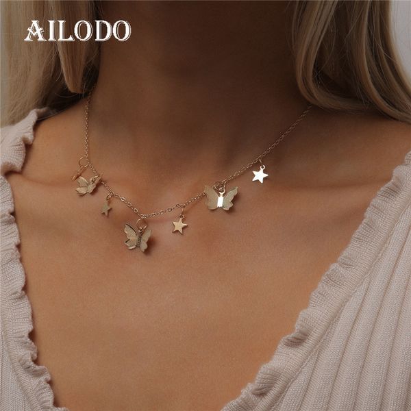 ailodo fashion butterfly star chokers necklace for women gold color short necklace collier 2020 new jewelry girls gift 20may10, Golden;silver
ailodo fashion butterfly star chokers necklace for women gold color short necklace collier 2020 new jewelry girls gift 20may10, Golden;silver