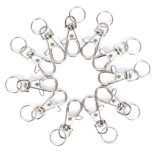 100pcs/lot silver swivel lobster clasp clips key hook keychain split key ring findings clasps for diy keychains making, Slivery;golden
100pcs/lot silver swivel lobster clasp clips key hook keychain split key ring findings clasps for diy keychains making, Slivery;golden