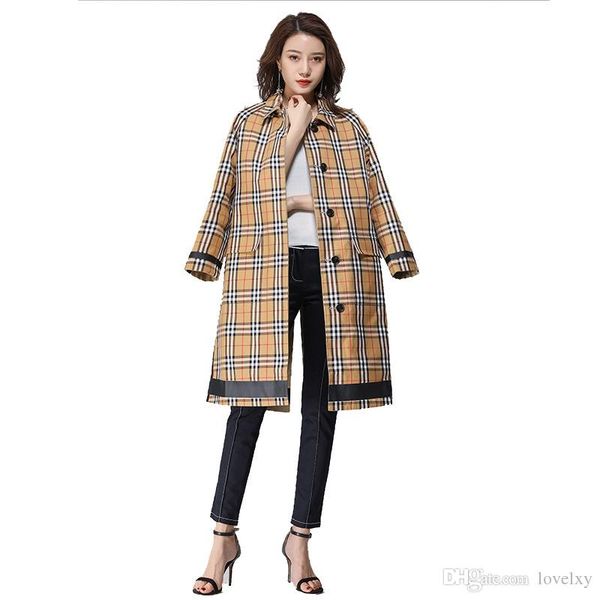 women's windbreaker plaid long single-breasted double-faced windbreaker spring and autumn coat british wind ladies coat 2019 new, Tan;black
women's windbreaker plaid long single-breasted double-faced windbreaker spring and autumn coat british wind ladies coat 2019 new, Tan;black