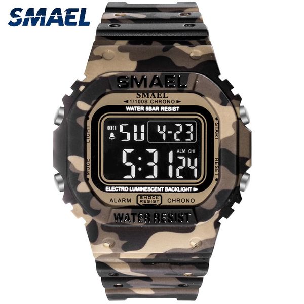 smael 1801 fashion camouflage men watches outdoor sports waterproof shockproof electronic watch sports digital watch, Slivery;brown
smael 1801 fashion camouflage men watches outdoor sports waterproof shockproof electronic watch sports digital watch, Slivery;brown
