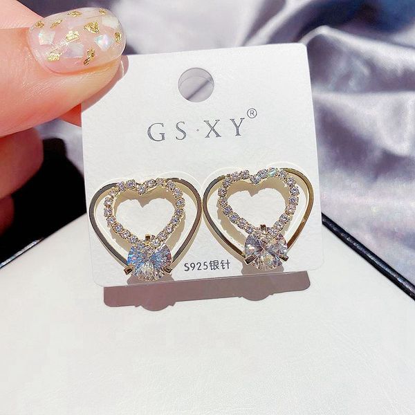 migga clear cubic zirconia paved heart stud earrings gold color cz crystal studs women gift jewelry, Golden;silver
migga clear cubic zirconia paved heart stud earrings gold color cz crystal studs women gift jewelry, Golden;silver