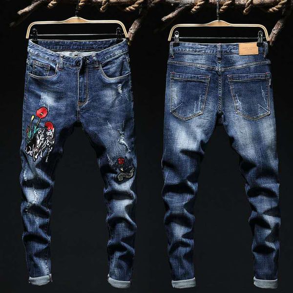 2019 fashion luxury winter autumn mens europe paris inwrought flloral vintage style jeans street casual cool pants, Blue
2019 fashion luxury winter autumn mens europe paris inwrought flloral vintage style jeans street casual cool pants, Blue