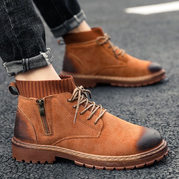 brand working fashion men boots keep warm men winter boots pu leather wear resisting casual shoes, Black
brand working fashion men boots keep warm men winter boots pu leather wear resisting casual shoes, Black