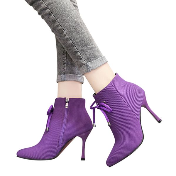 new women ankle boots roman high heels thin heel side zipper booties fashion design ladies party shoes woman purple black
new women ankle boots roman high heels thin heel side zipper booties fashion design ladies party shoes woman purple black
