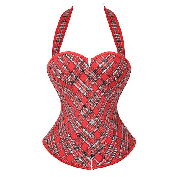 Red Plaid Corset Sexy Women Plus Size Corset Bustier Sexy Corselet Overbust Halter Corsets With Straps Waist -6XL
Red Plaid Corset Sexy Women Plus Size Corset Bustier Sexy Corselet Overbust Halter Corsets With Straps Waist -6XL