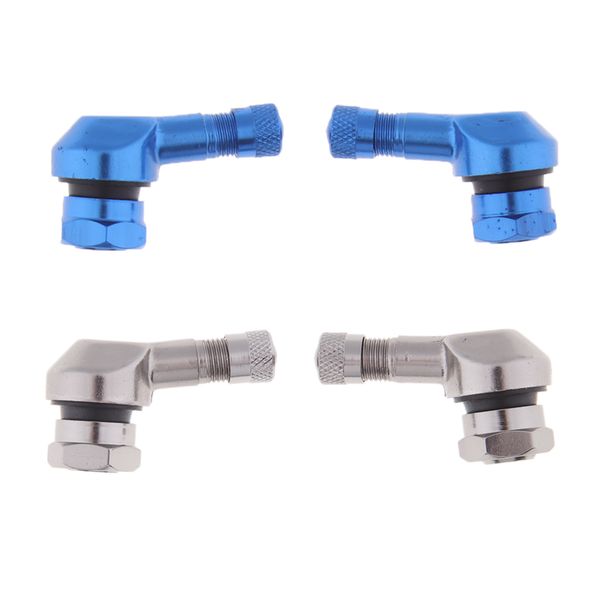 4x 90 degree angled wheel tire tyre valve stem extension adapter car motorcycle bike truck rv scooter, blue + titanium gray
4x 90 degree angled wheel tire tyre valve stem extension adapter car motorcycle bike truck rv scooter, blue + titanium gray