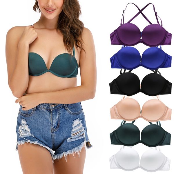 summer bras for women seamless solid push up bra u-shaped cut-back intimates female simple underwear, Red;black
summer bras for women seamless solid push up bra u-shaped cut-back intimates female simple underwear, Red;black